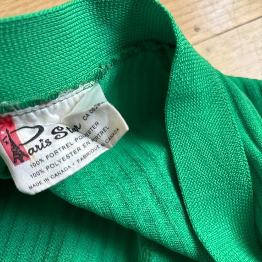 Vintage Ribbed Green Vest - Picture 4 of 6